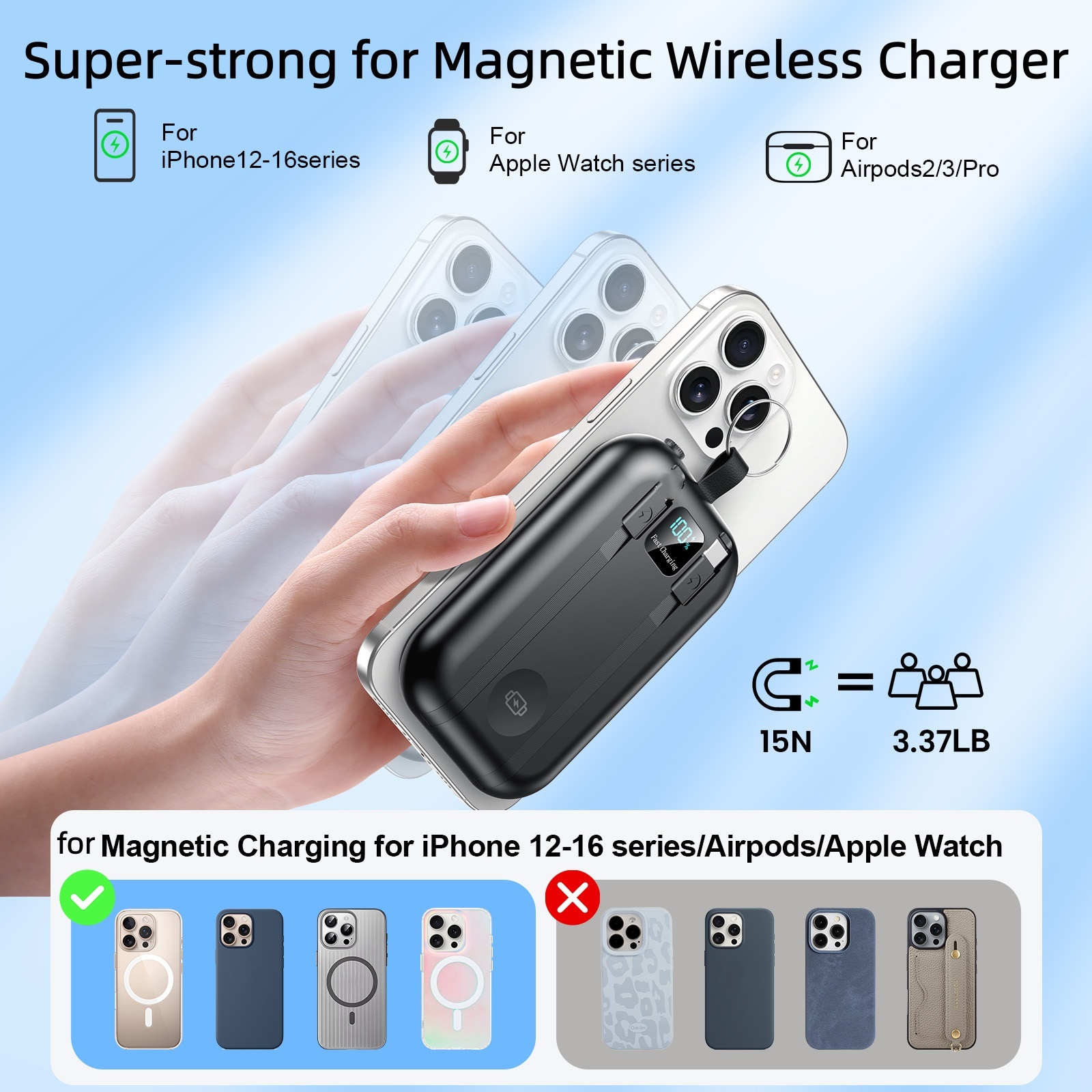 Super Strong Magnetic PowerBank 10000mAh miniature 2