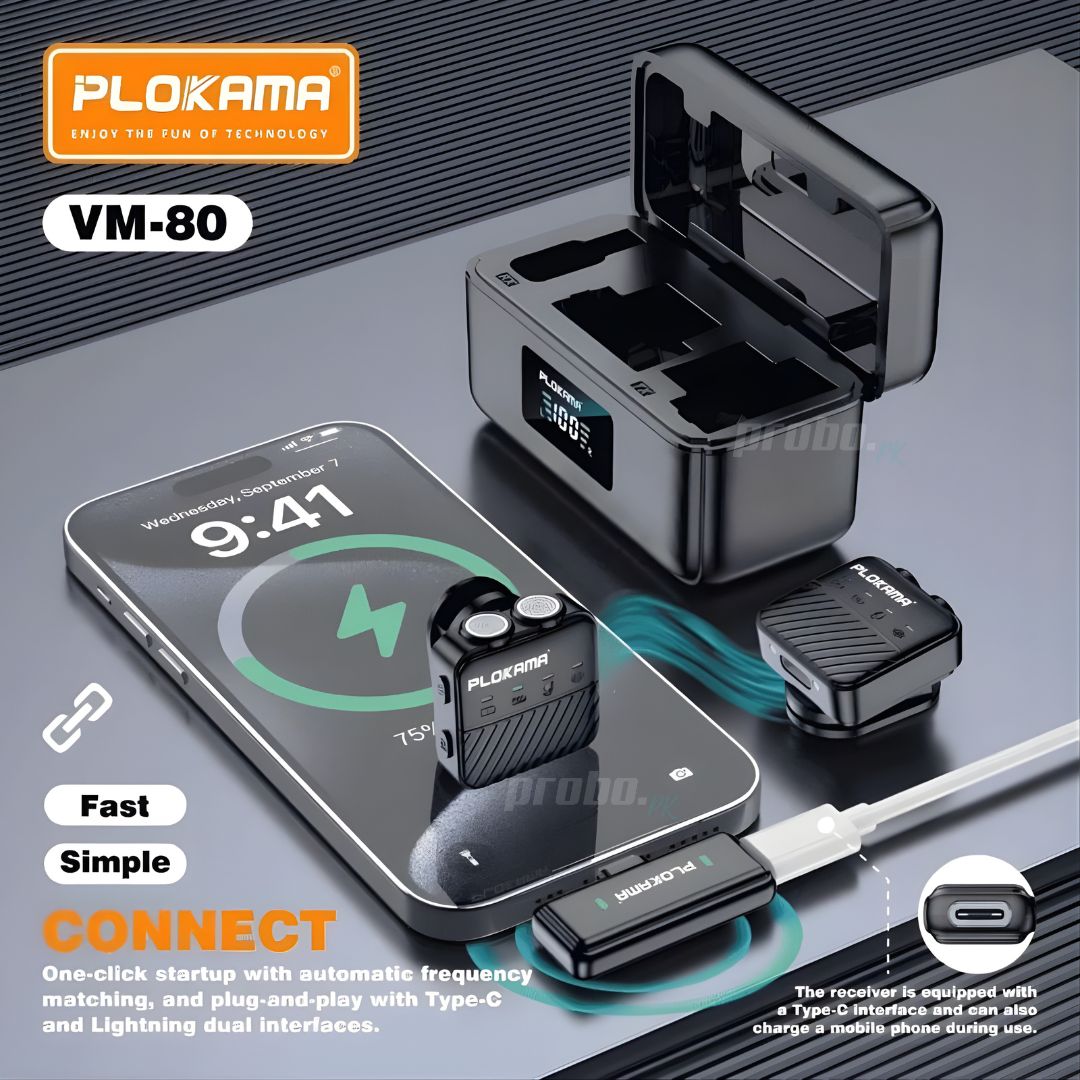 PLOKAMA Microphone Pro Sans Fil VM-80 miniature 3