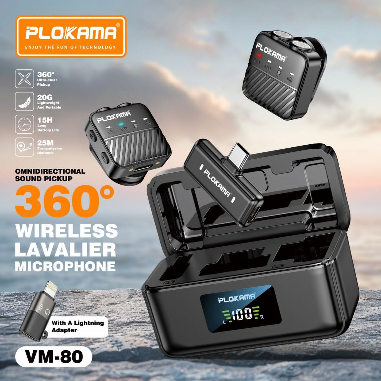 PLOKAMA Microphone Pro Sans Fil VM-80 miniature 2